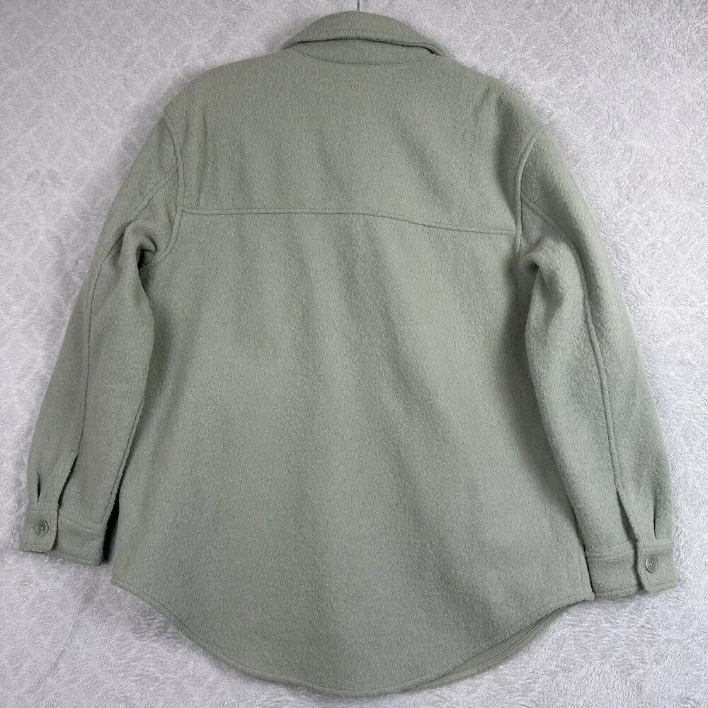 Hilary Radley Shacket Women Large Green Thick Shirt Jacket Preppy Casual Minimal - Picture 9 of 16
